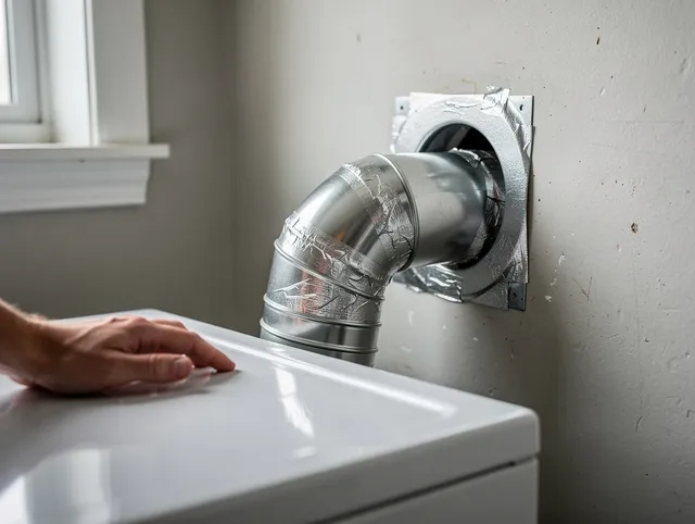 Kingston Dryer Vent Cleaning expert performing professional dryer vent repair and installation in Kingston
