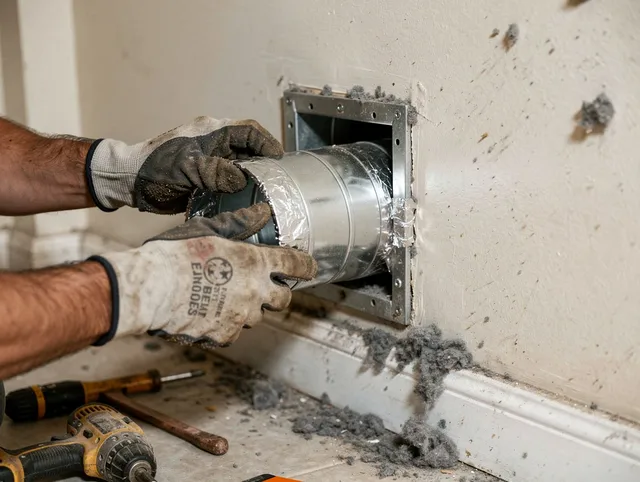 Professional dryer vent repair and installation by Kingston Dryer Vent Cleaning in Kingston