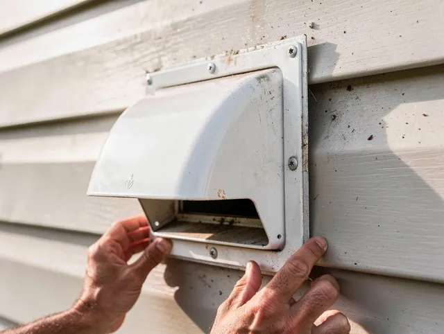 Kingston Dryer Vent Cleaning technician delivering thorough residential dryer vent cleaning service in Kingston